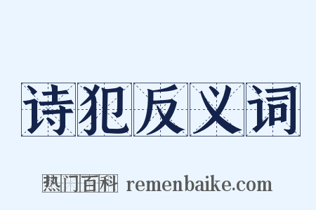 诗犯反义词是什么意思的图片